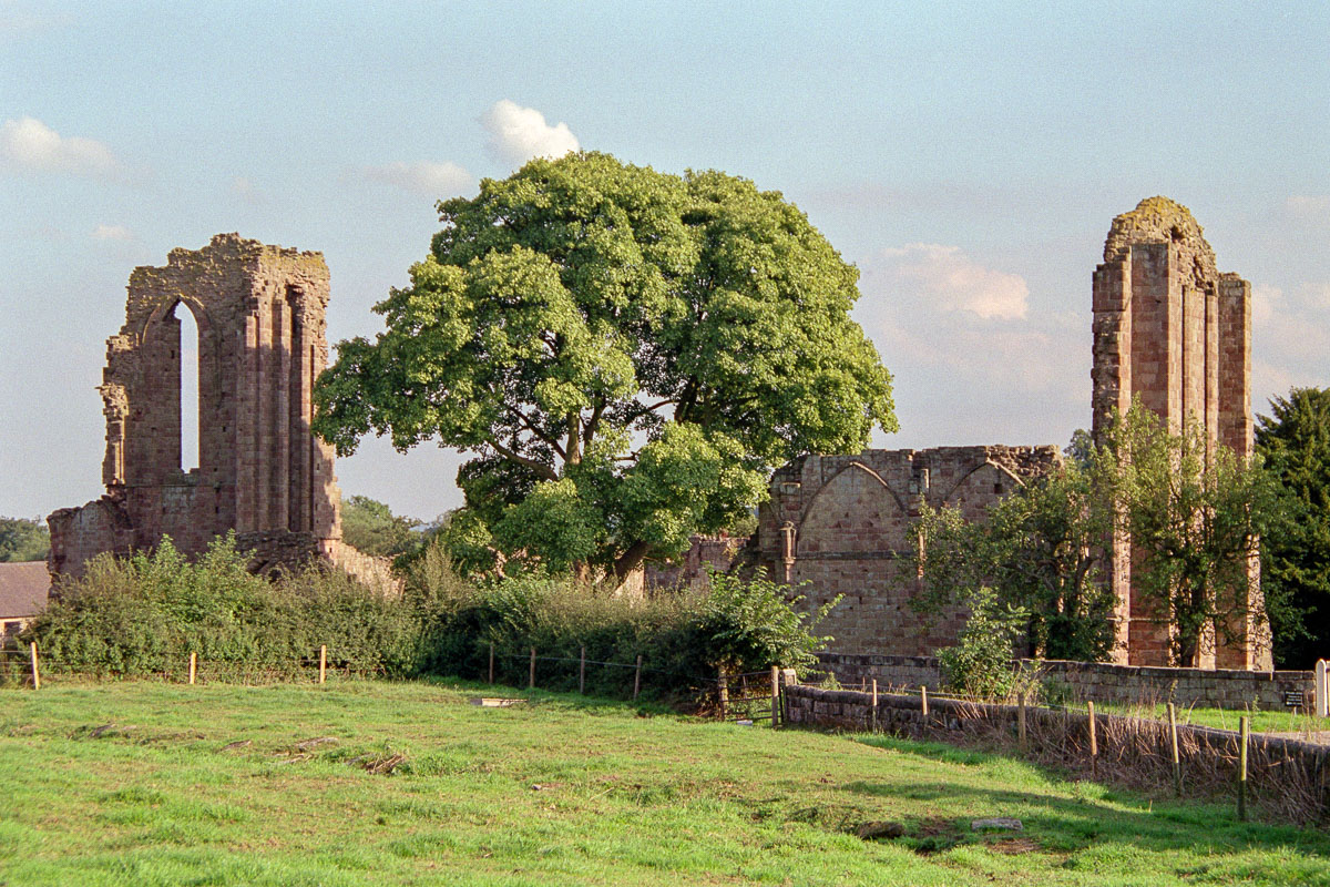 Croxden Abbey viewed from adjacent fields