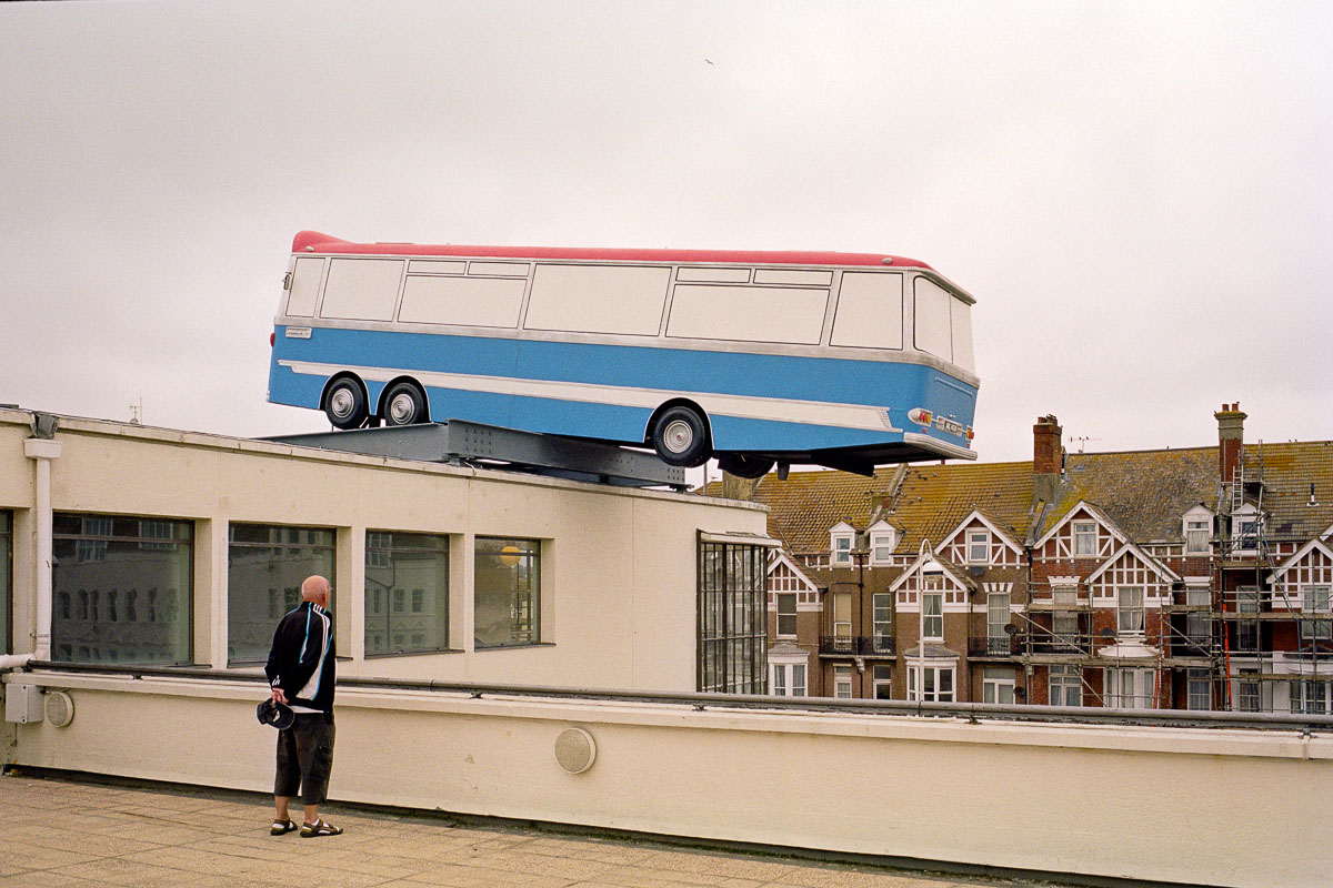 The Italian Job Bus Scene: De La Warr Pavilion, Bexhill, East Sussex