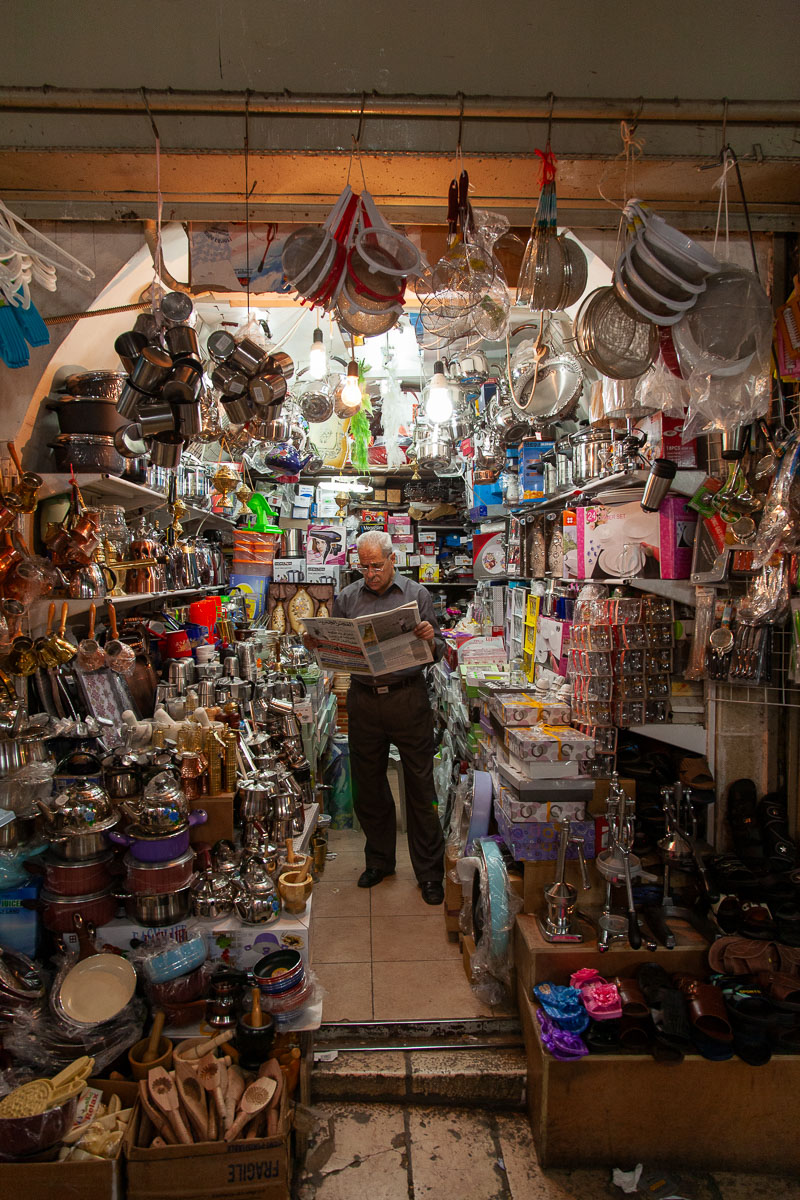 Street Photography in Jerusalem: Shop Keeper