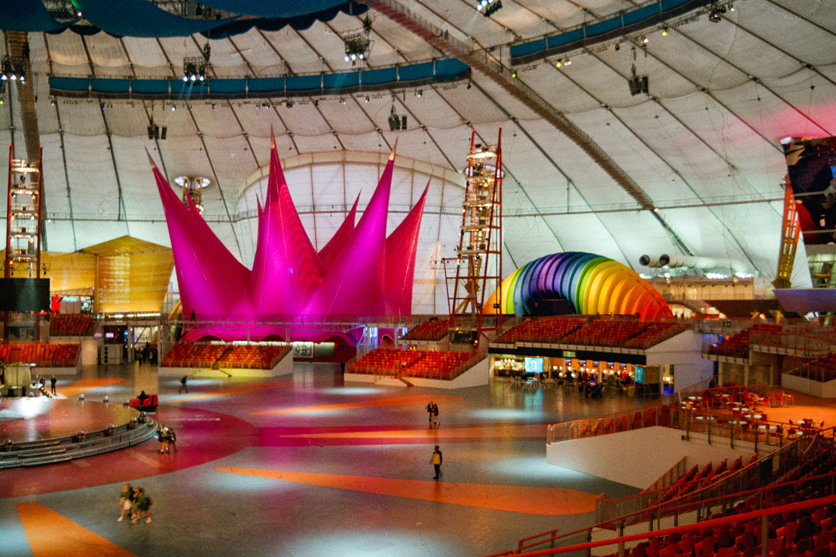 Inside the Millennium Dome