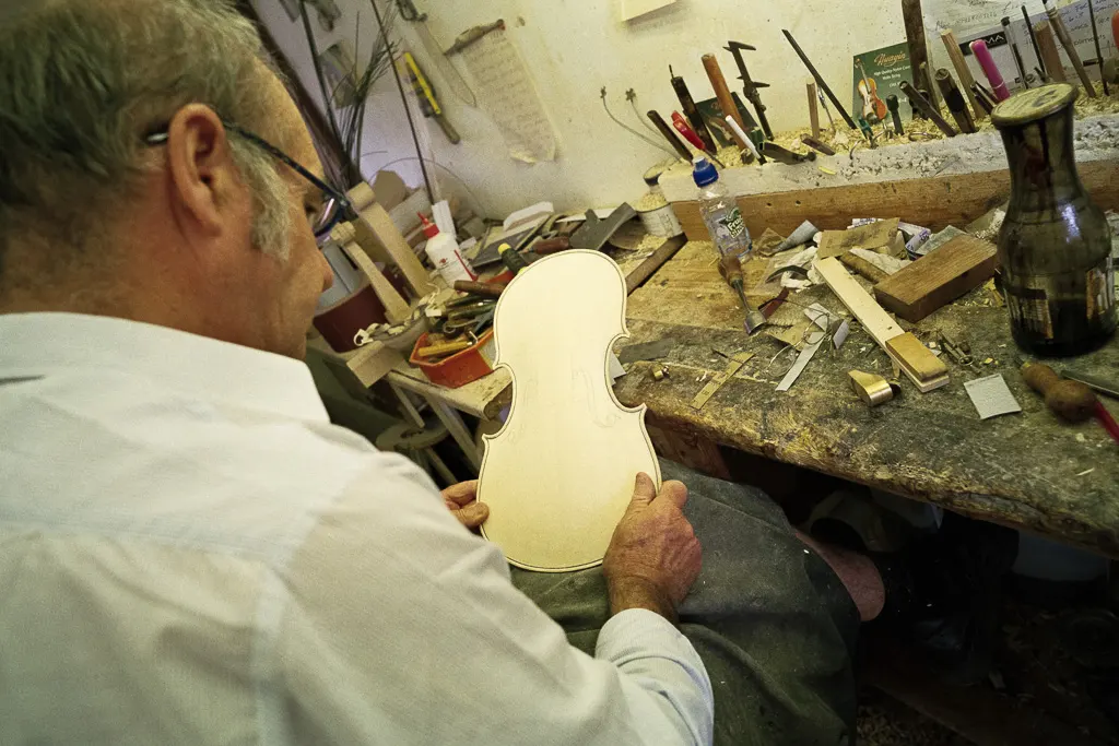 Violin Maker William Piper at work