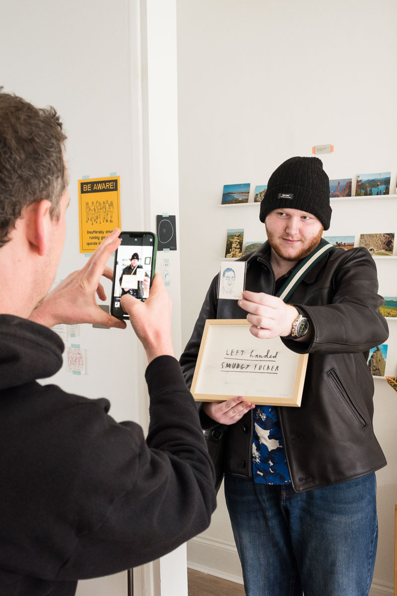 Left-handed smudgy fucker