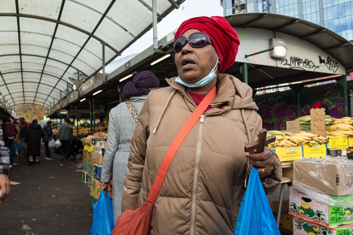 Shopper at Bullring Open Market (a street photography moment).