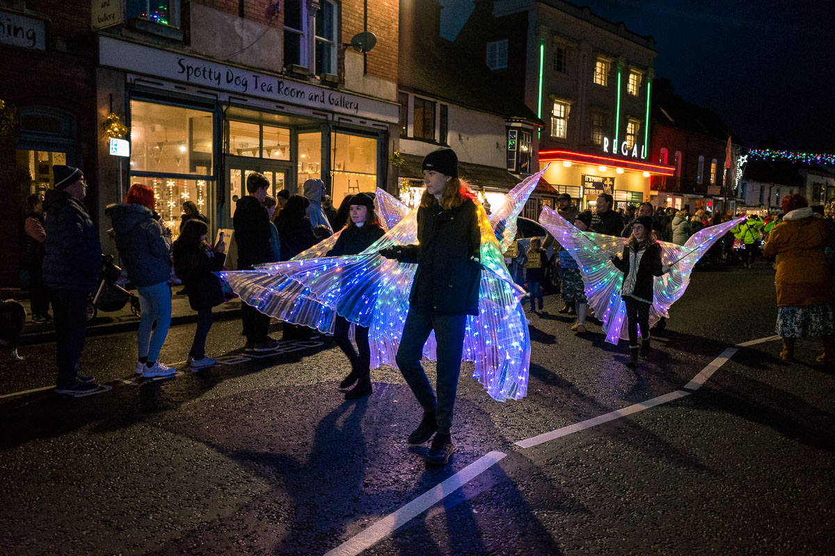 Children in costume take part in the Santa parade