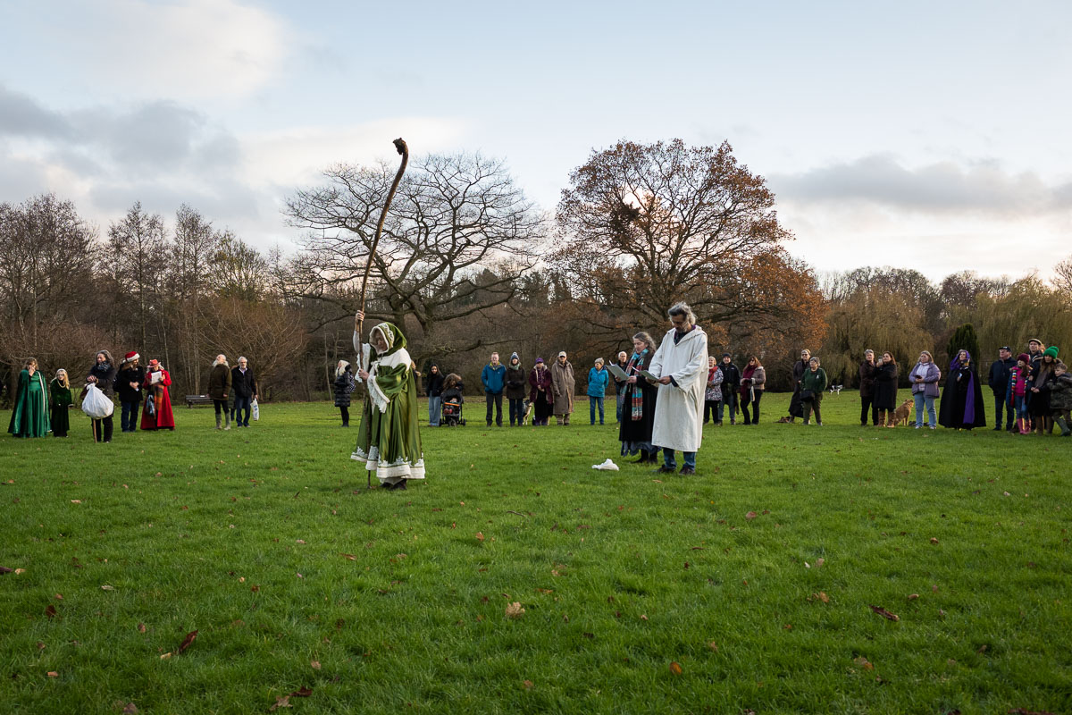 A quiet moment during the Druid ceremony