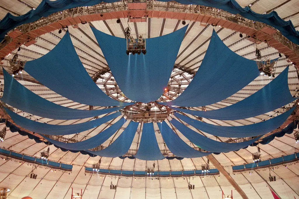 The white canopy covering the Millennium Dome