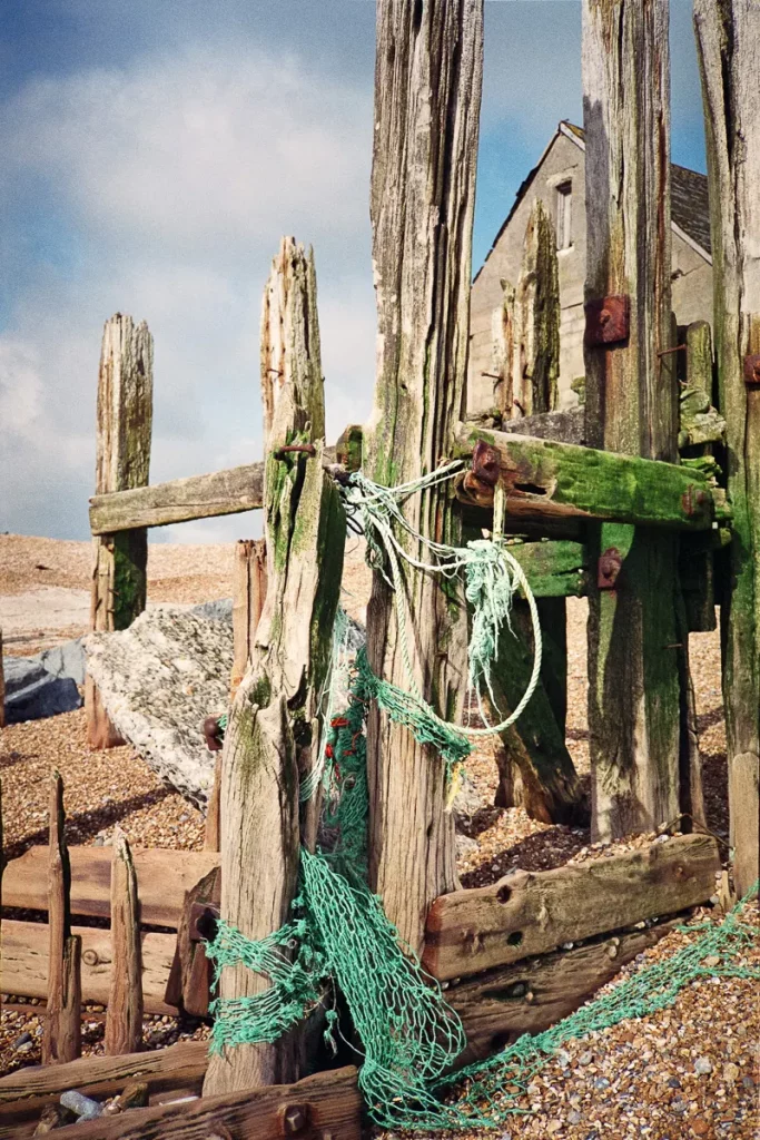 Rye Harbour's timber groynes
